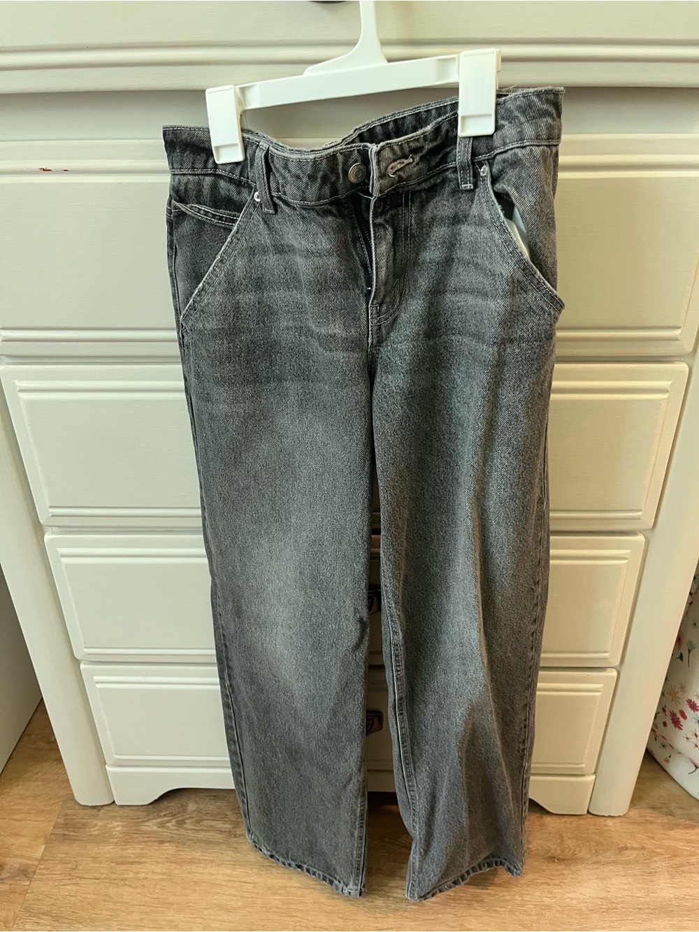 wild fable Gray Washed High-Rise Straight Jeans
